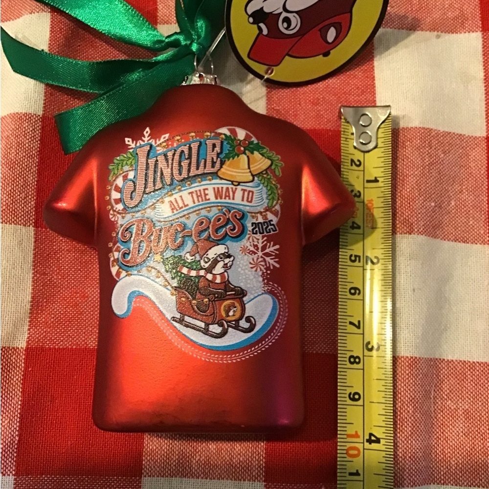 Buc-eels jingle all the way red t-shirt shaped christmas ornament 2025-NEW